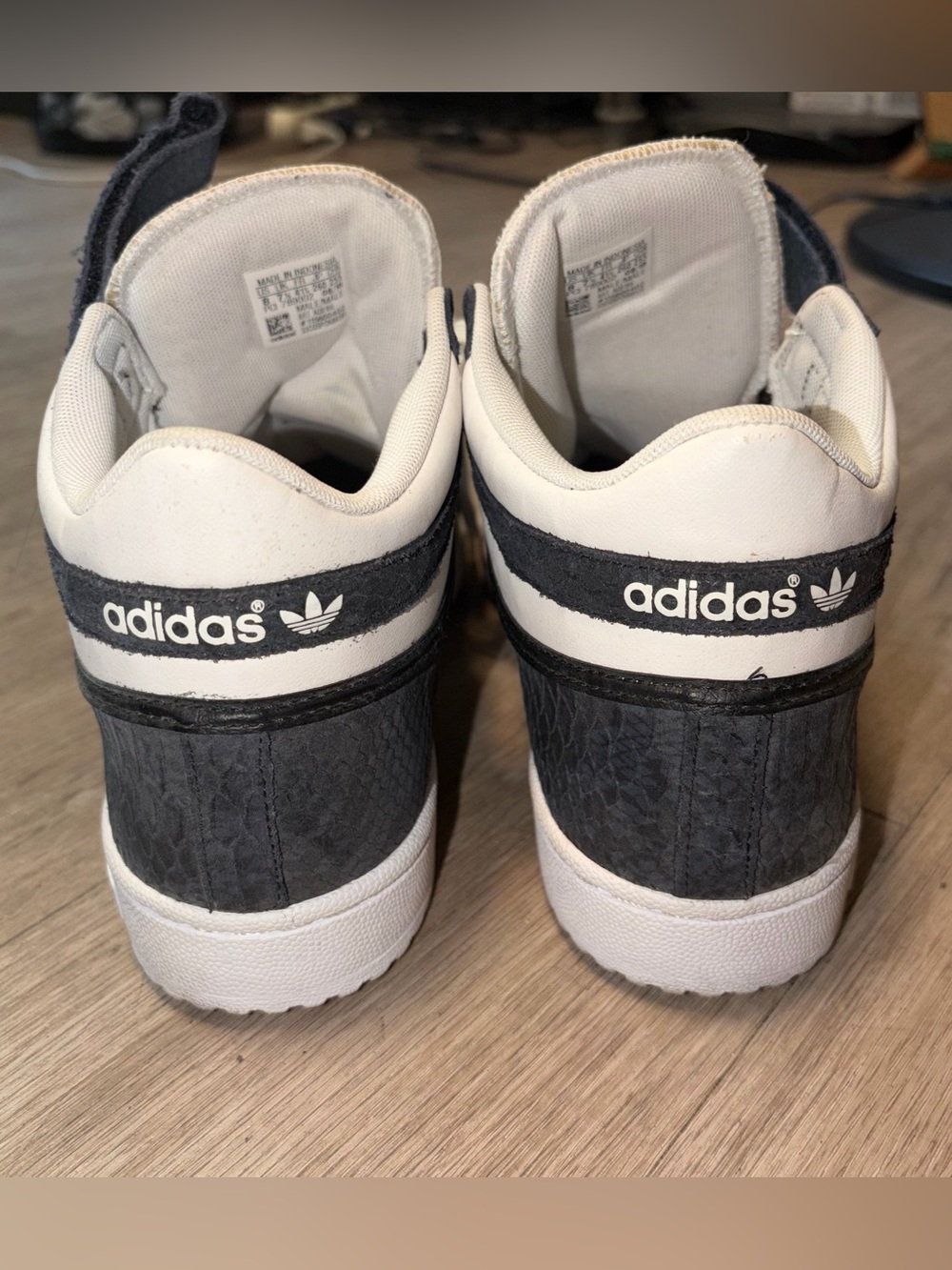 Adidas Concord Men’s High-Top Sneakers in Navy, Black, and White size 8 - Picture 10 of 13